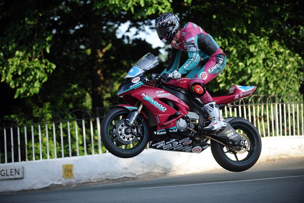 Manxman Conor Cummins during Tuesday evening's TT practice (Stephen Davison/Pacemaker Press International)